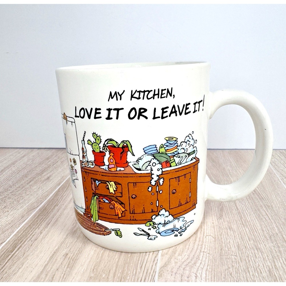 Vintage Hallmark I Love Mugs My Kitchen Love It or Leave It Coffee Mug Japan